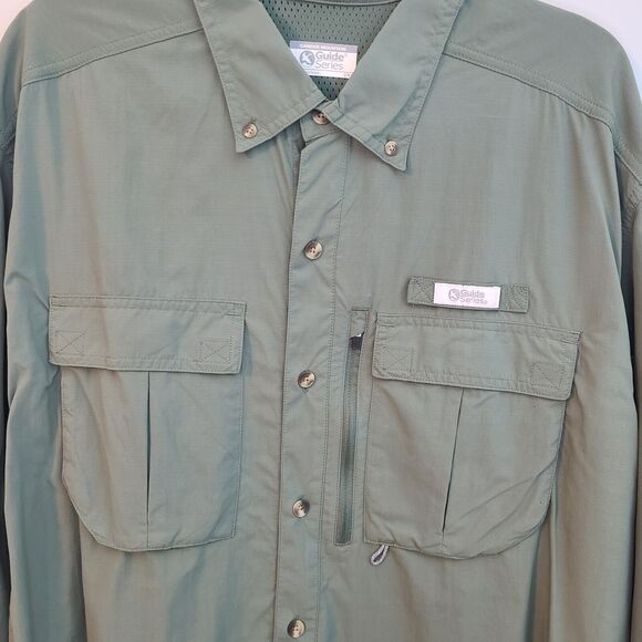 Gander Mountain Guide Series Shirt Mens 2XL Green Vented Outdoors Fishing - Picture 3 of 16